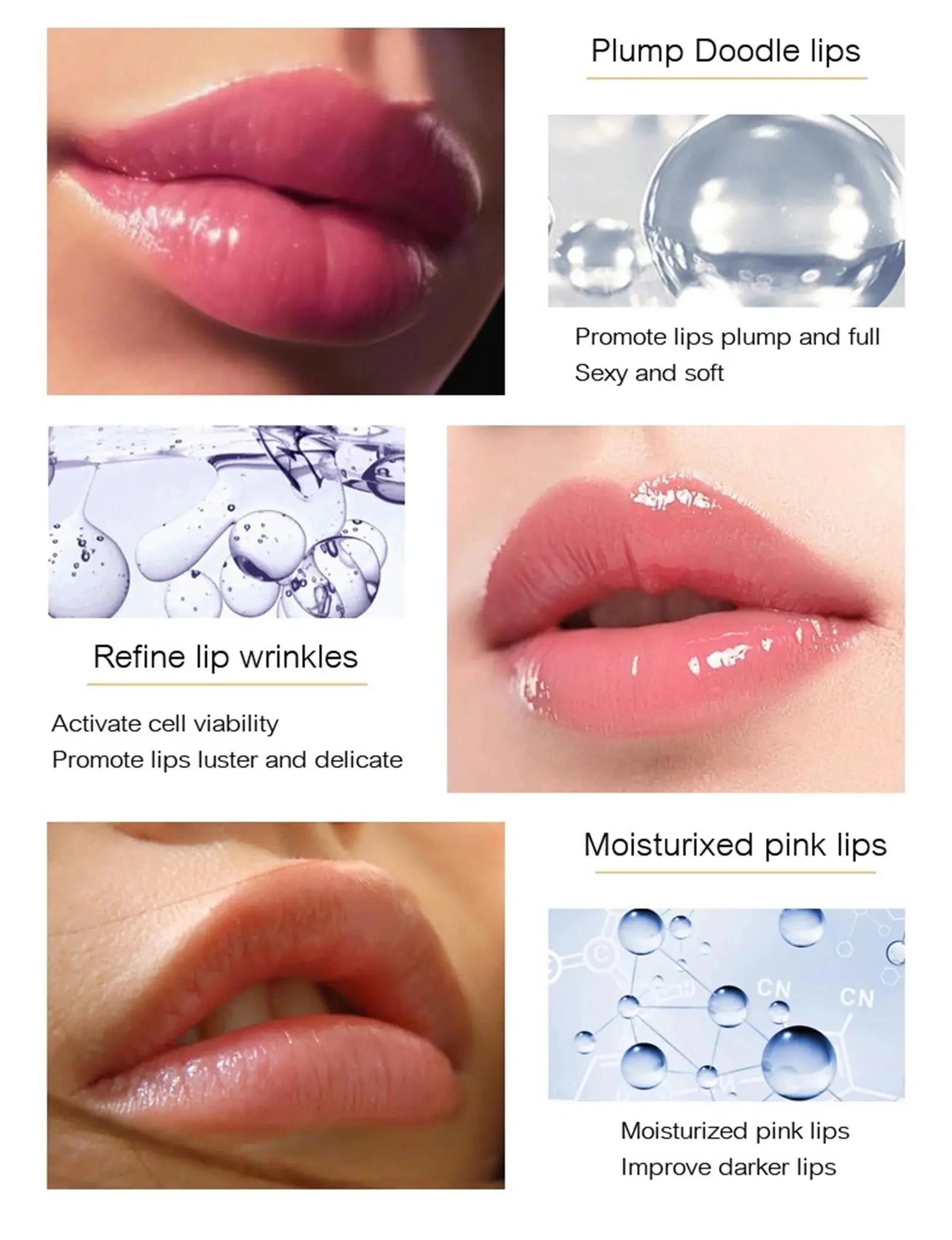 Lasting Volumising Lip Plumper Serum Instant Lips Elasticity Plumping Gloss Oils Long-Lasting Moisturising Makeup Sexy Lip Care