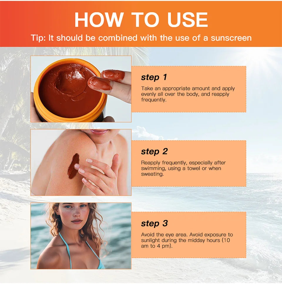 Lakerain Intensive Tanning Gel Body Cream Bronze Tanning Lotion Carroten Effective Sun Aid Take In Sunlight Moisturizing Cream