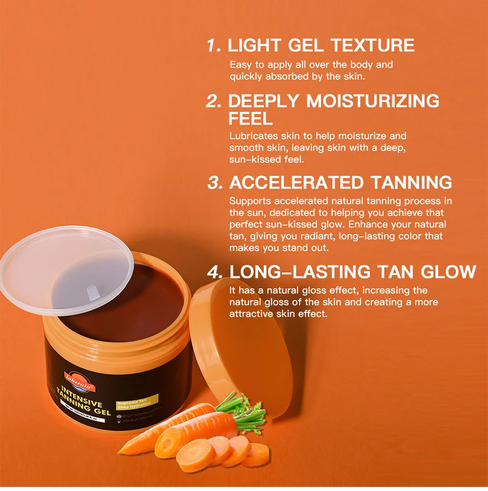 Lakerain Intensive Tanning Gel Body Cream Bronze Tanning Lotion Carroten Effective Sun Aid Take In Sunlight Moisturizing Cream