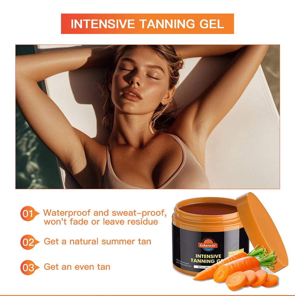 Lakerain Intensive Tanning Gel Body Cream Bronze Tanning Lotion Carroten Effective Sun Aid Take In Sunlight Moisturizing Cream